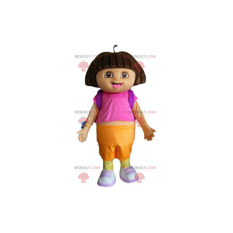 Dora la exploradora famosa mascota de niña de dibujos animados