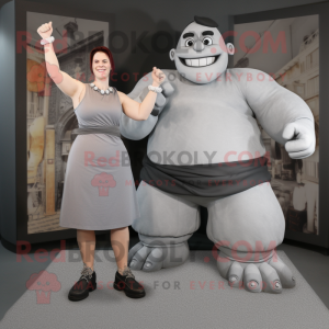 Gray Strongman mascotte...