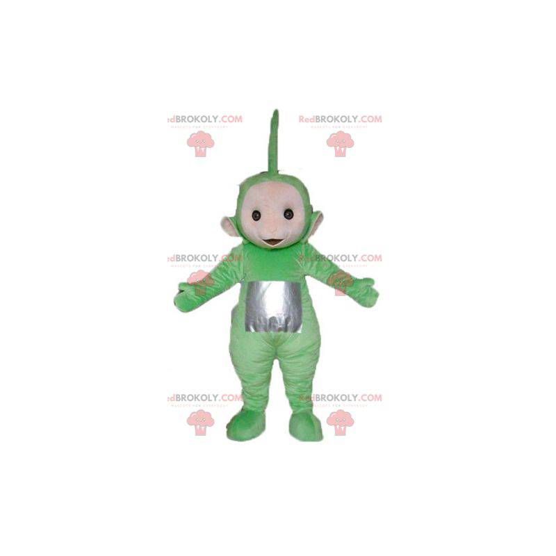 Dipsy mascota los famosos Teletubbies verdes de dibujos
