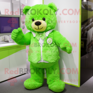Lime Green teddybeer...