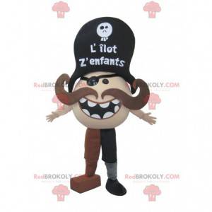 Pirát maskot s knírem - Redbrokoly.com