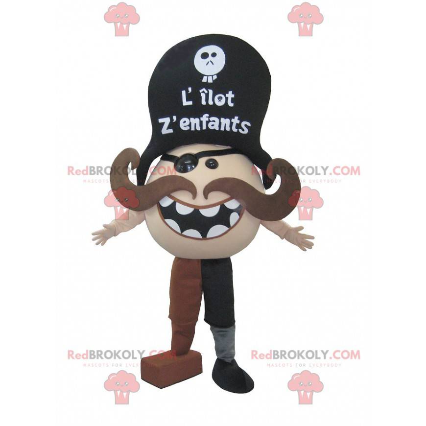 Piratenmaskottchen mit Schnurrbart - Redbrokoly.com