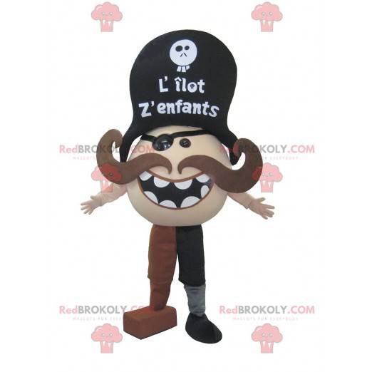 Mustached pirate mascot - Redbrokoly.com