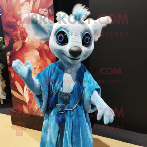 Sky Blue Aye-Aye mascotte...