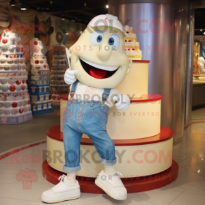 Cream Wedding Cake maskot...