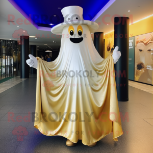 Gold Ghost maskot kostume...