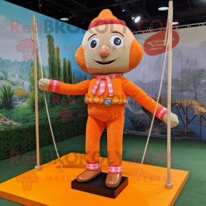 Oranje koorddanser mascotte...