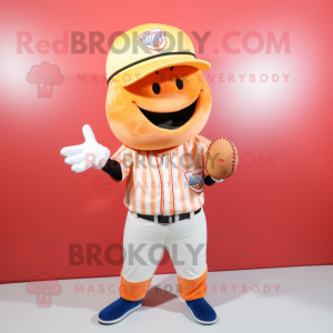 Peach Baseball Glove maskot...