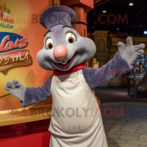 nan Ratatouille mascot costume character dressed with a Sweatshirt and Gloves
