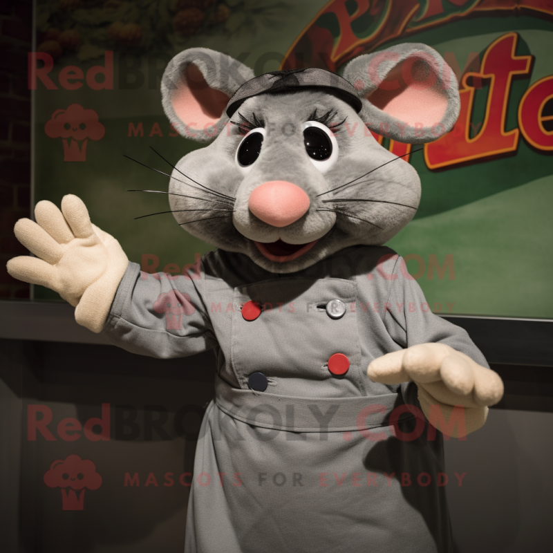 nan Ratatouille mascot costume character dressed with a Sweatshirt and Gloves nan Ratatouille mascot costume character dressed with a Sweatshirt and Gloves