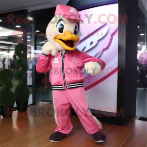 Pink Swan mascotte kostuum...