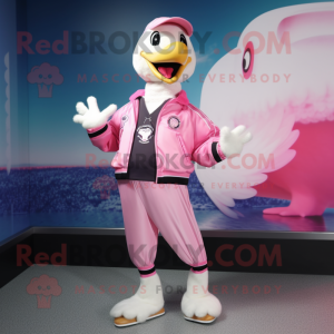 Pink Swan mascotte kostuum...