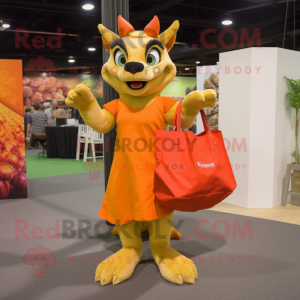 Orange Chupacabra maskot...