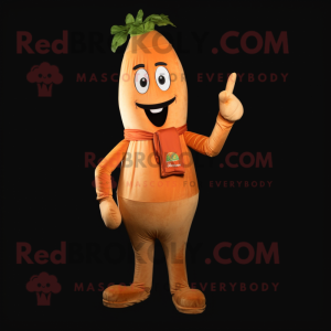 Tan Carrot mascotte kostuum...