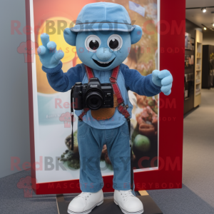 nan Camera mascot costume character dressed with a Jeans and Beanies