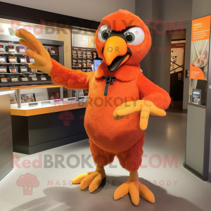 Orange Hawk maskot drakt...