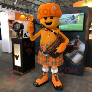 Oransje sekkepipe maskot...