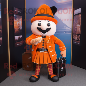 Orange sækkepibe maskot...