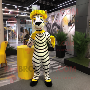 Gelbes Zebra Maskottchen...