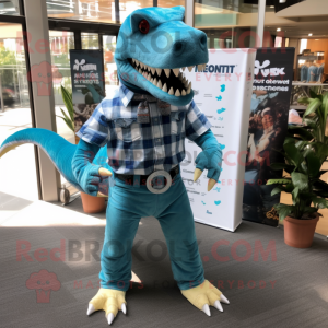 Cyan Allosaurus mascotte...