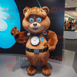 Brun vedhæng maskot kostume...