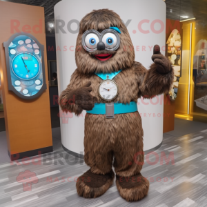 Brun vedhæng maskot kostume...