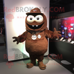 Brun vedhæng maskot kostume...