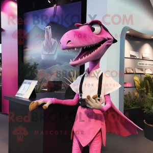 Roze Dimorphodon mascotte...
