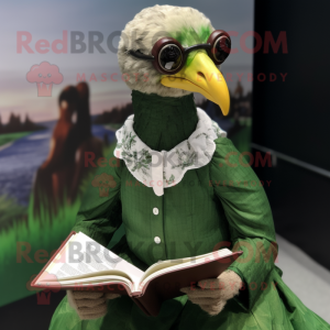 Grünes Perlhuhn Maskottchen...