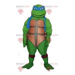 Mascot Leonardo beroemde blauwe schildpad ninja turtles -