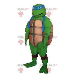Mascot Leonardo beroemde blauwe schildpad ninja turtles -