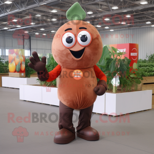 Brun tomat maskot kostyme...