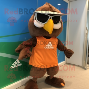 Brown Eagle maskot kostume...