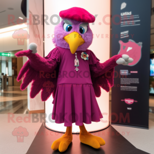 Magenta-Adler Maskottchen...