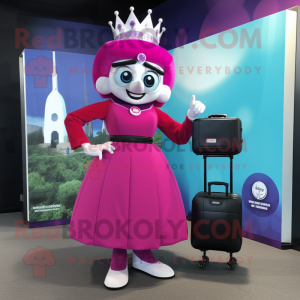 Magenta dronning maskot...