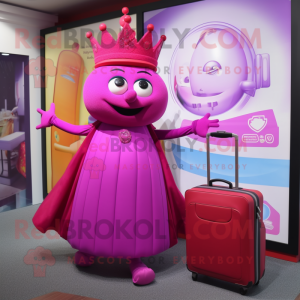 Magenta dronning maskot...