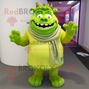 Lime Green Ogre mascotte...