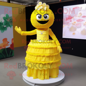 Gul bryllupskake maskot...