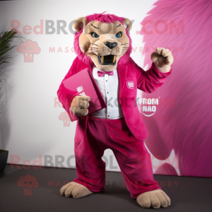 Magenta Smilodon mascotte...