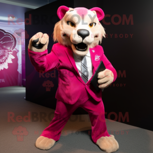 Magenta Smilodon mascotte...