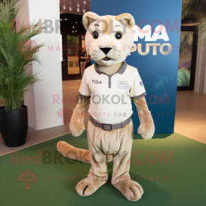 Tan Puma mascotte kostuum...