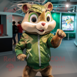 Green Chipmunk mascotte...