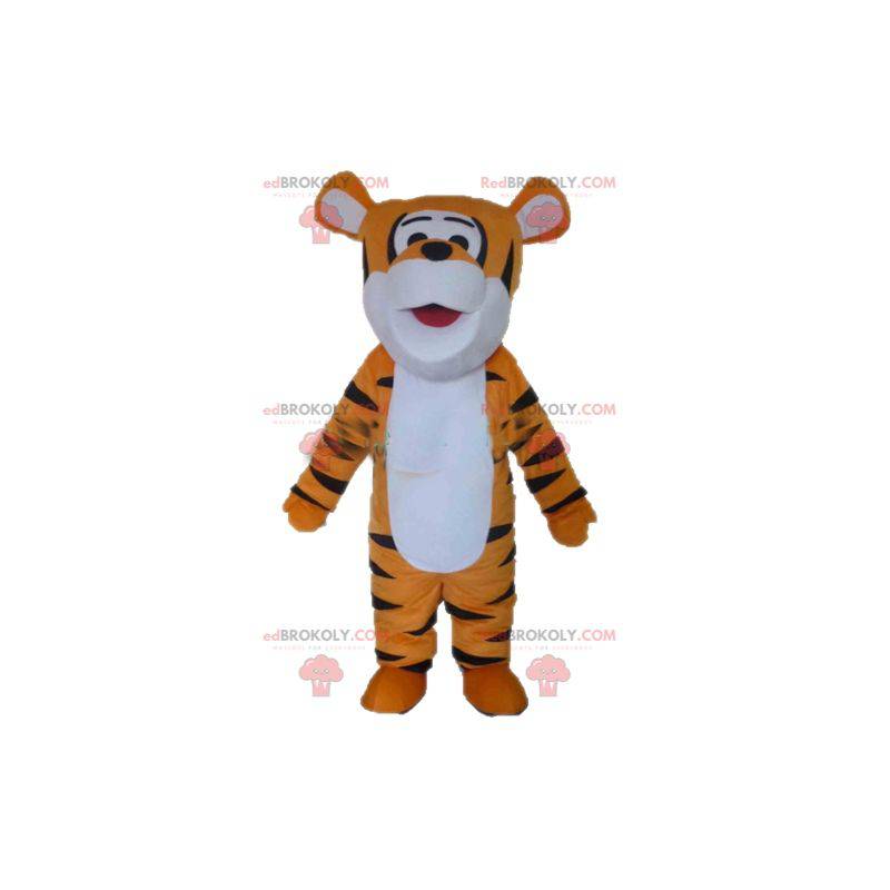 Tigger Maskottchen orange weißer und schwarzer Tiger -