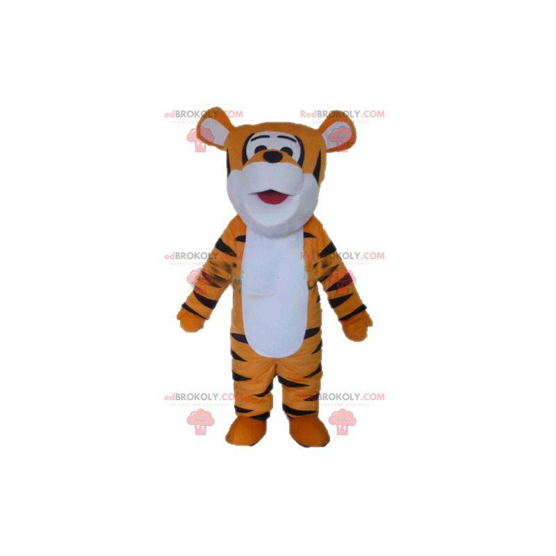 Tygr maskot oranžový bílý a černý tygr - Redbrokoly.com