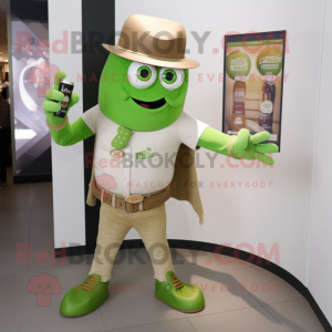 Postava maskota Tan Green...