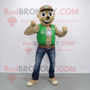 Tan Green Beer maskot drakt...