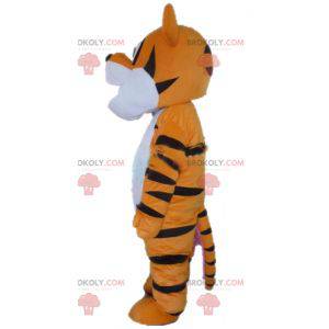Mascotte de tigre orange blanc et noir de Tigrou -