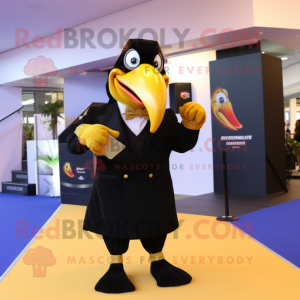 Guld Tucan maskot kostume...