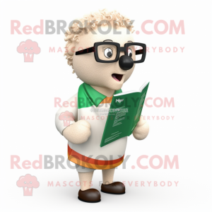 Beige irsk flag maskot...