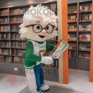 Personagem de mascote bege...